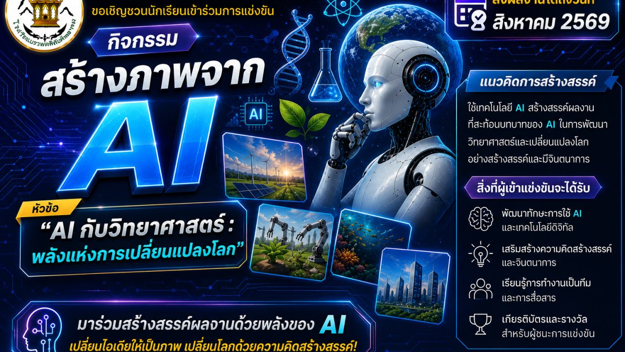 การประกวดการสร้างภาพจาก AI หัวข้อ "AI กับวิทยาศาสตร์ พลังแห่งการเปลี่ยนแปลงโลก"
