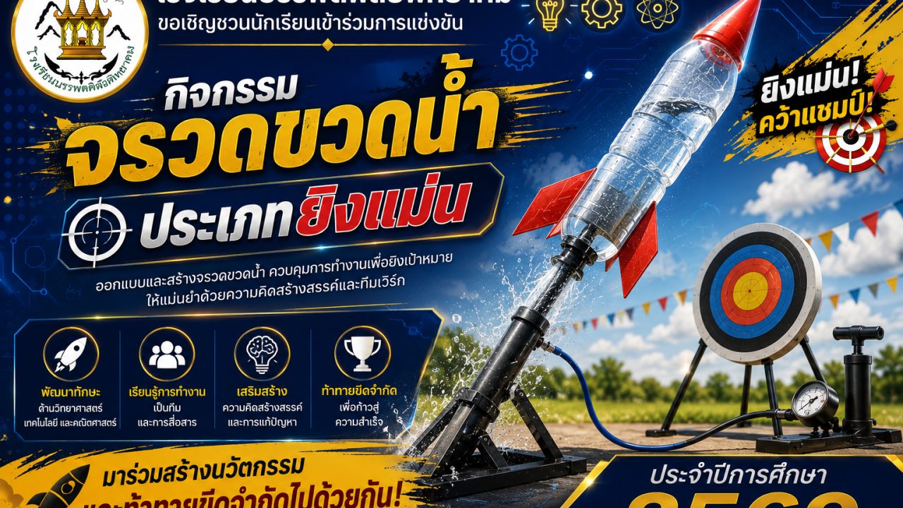 การแข่งขันจรวดขวดน้ำ ประเภทยิงแม่น